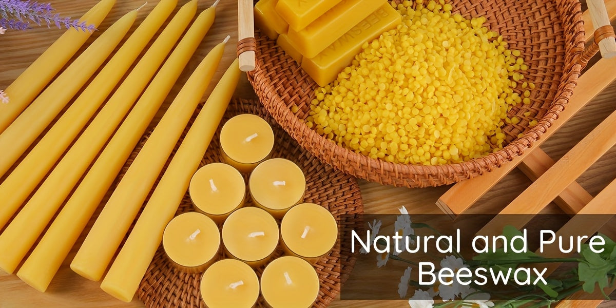 Natural Beeswax Round Candles