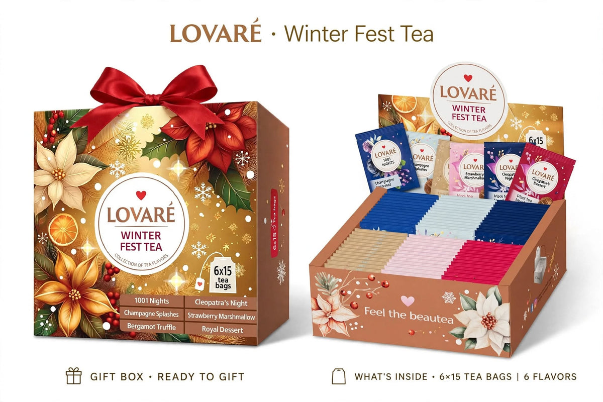 LOVARÉ Winter Fest Tea Set – 90 Premium Theezakjes