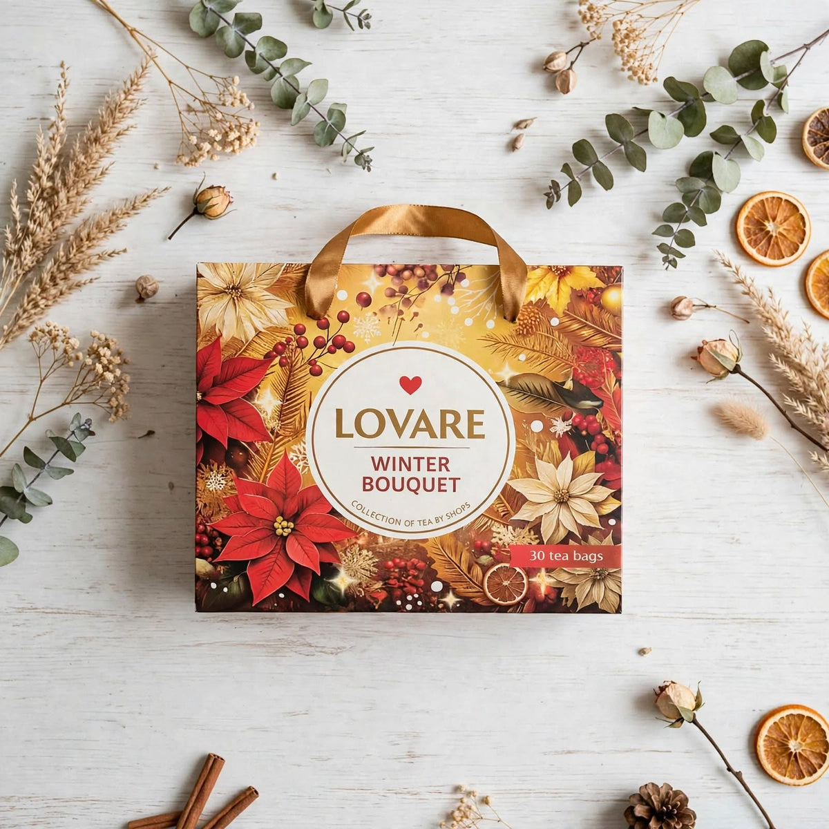 LOVARÉ Winter Bouquet – Premium Thee Cadeauset – Luxe Theecollectie – Winter & Kerst Cadeau