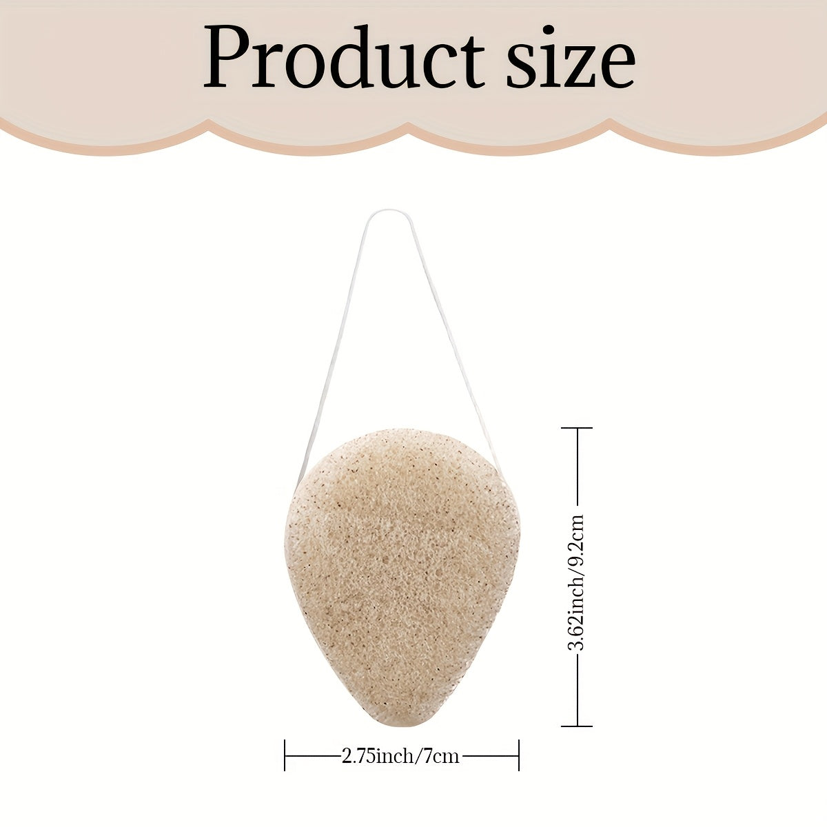 Natuurlijke konjac gezichtsspons in druppelvorm – milde, ecologische huidreiniger