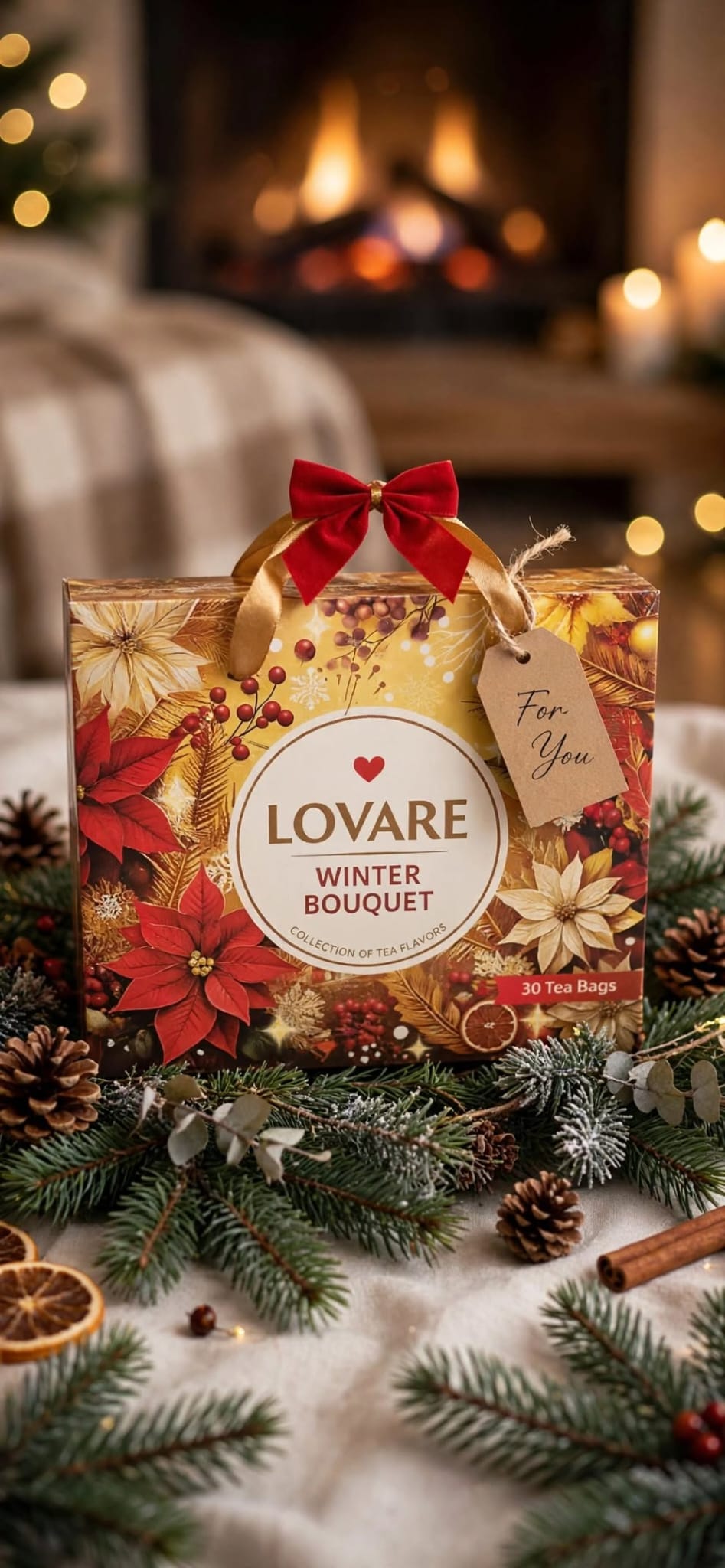 LOVARÉ Winter Bouquet – Premium Thee Cadeauset – Luxe Theecollectie – Winter & Kerst Cadeau