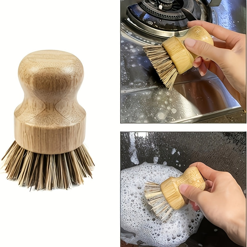 🧽Multi-Functional Kitchen Cleaning Brush – Eco-Friendly Beechwood Scrubber
