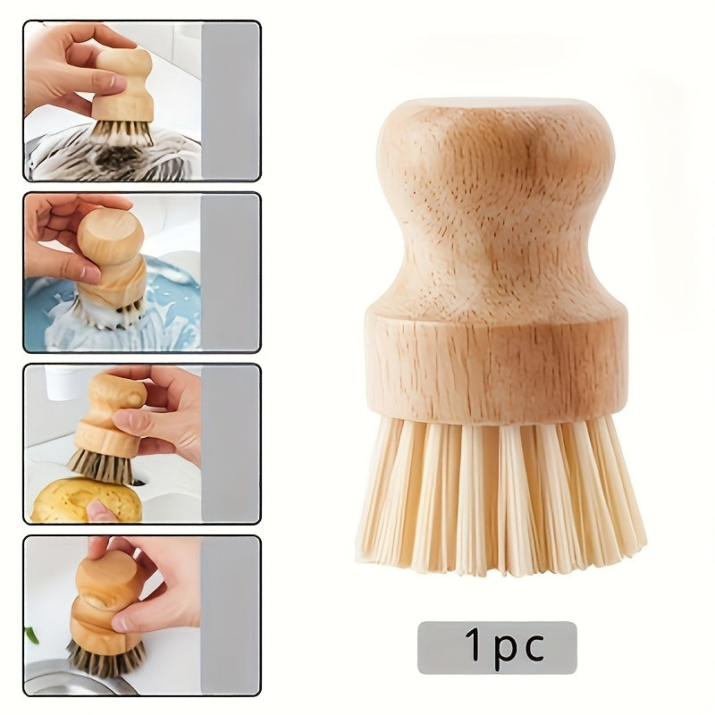 🧽Multi-Functional Kitchen Cleaning Brush – Eco-Friendly Beechwood Scrubber