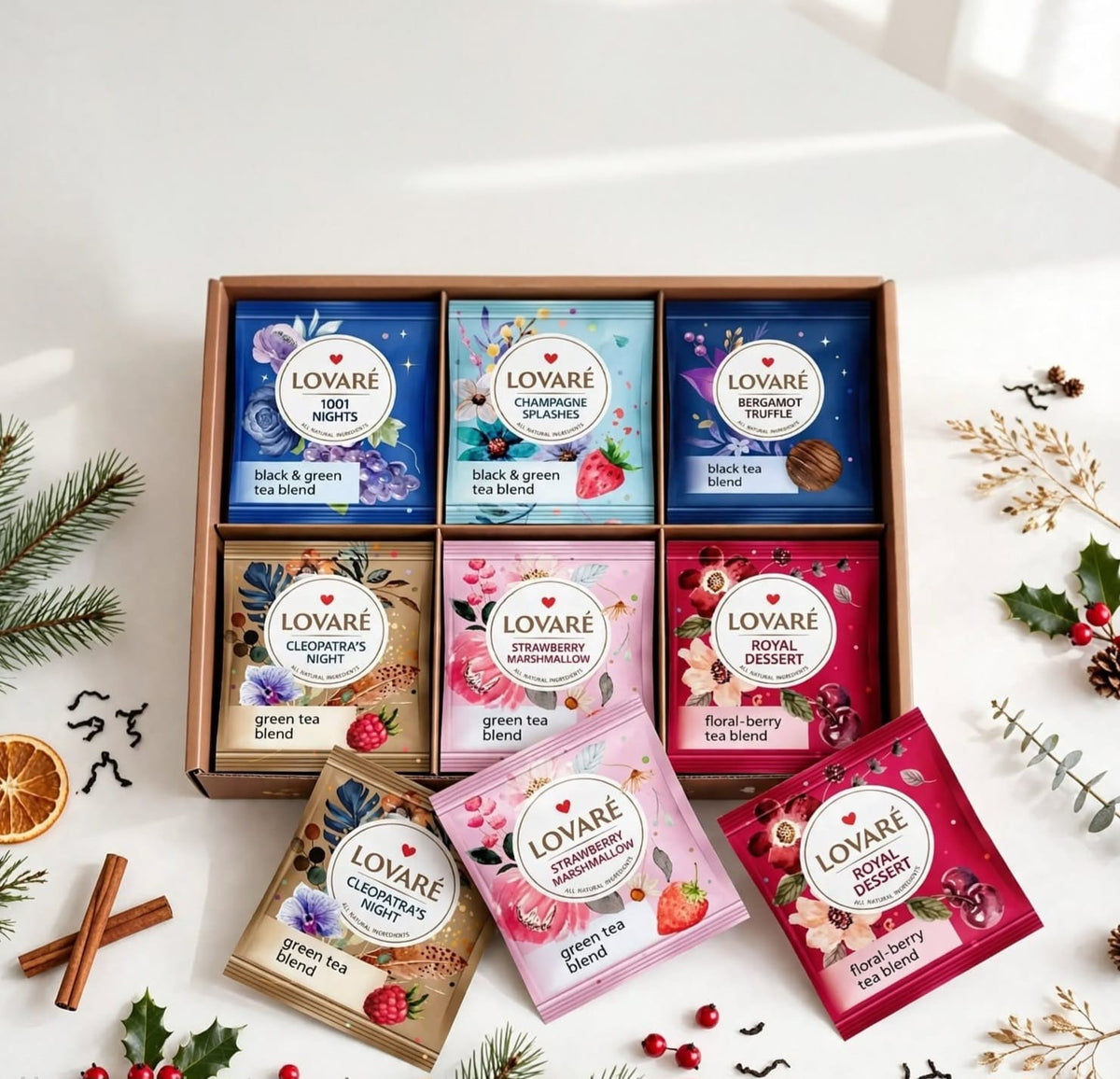 LOVARÉ Winter Fest Tea Set – 90 Premium Theezakjes