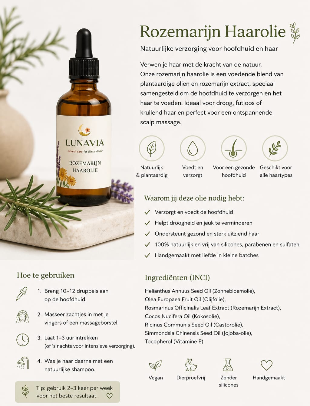 Natural Hair Care Gift Set | Rosemary Hair Oil & Herbal Hair Ritual