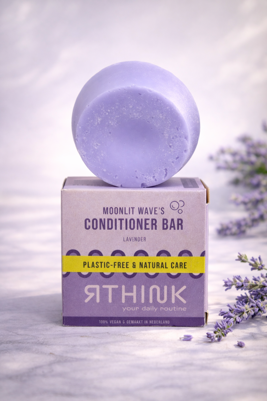 Conditionerblok met lavendel – Plasticvrije haarverzorging, gemaakt in Nederland