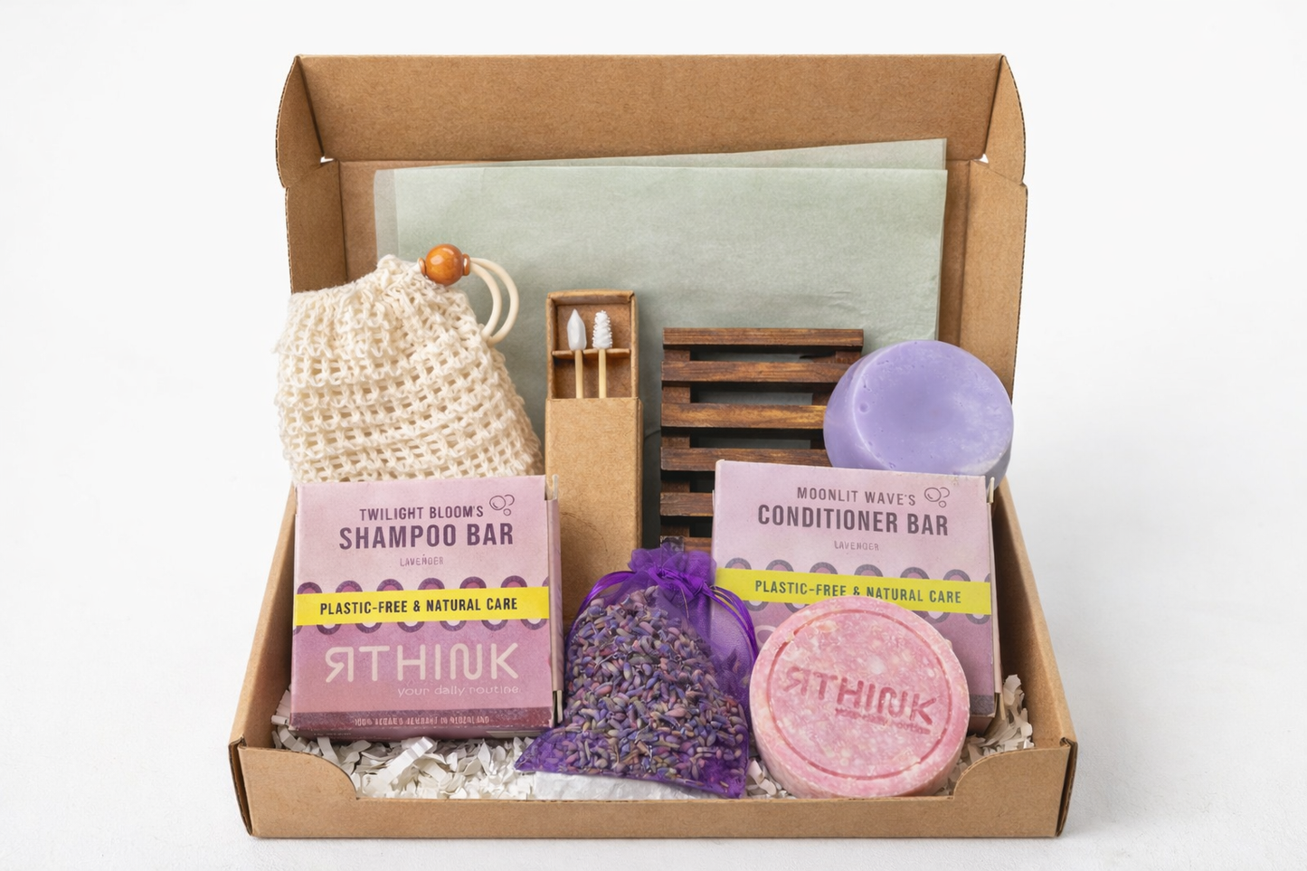 Plastic-Free Lavender Hair Care Gift Set