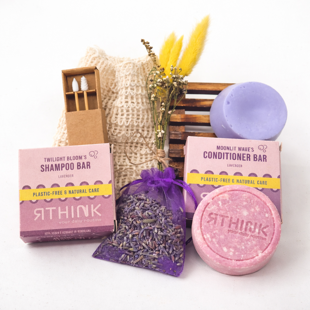 Plastic-Free Lavender Hair Care Gift Set