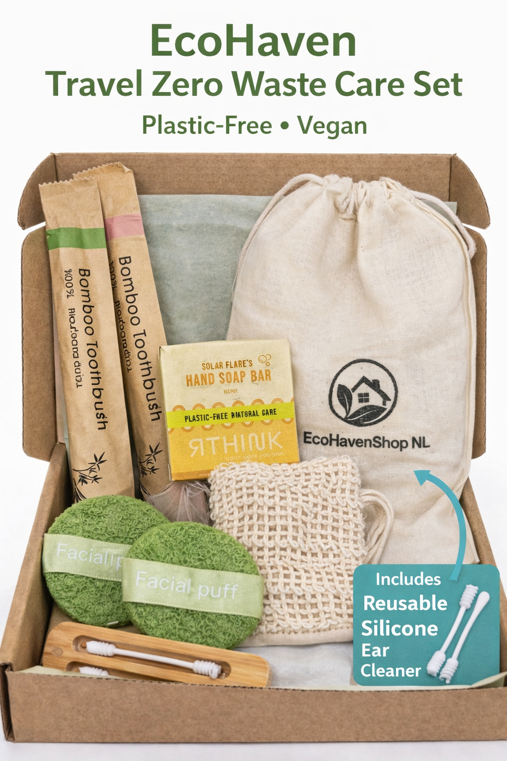 Eco Haven Reis Zero Waste Verzorgingsset