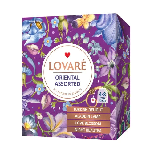 LOVARÉ Oriental Assorted Premium Tea Collection – 32 Tea Bags, 64 g