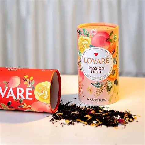 LOVARÉ Passion Fruit – Losse Zwarte Thee 80 g