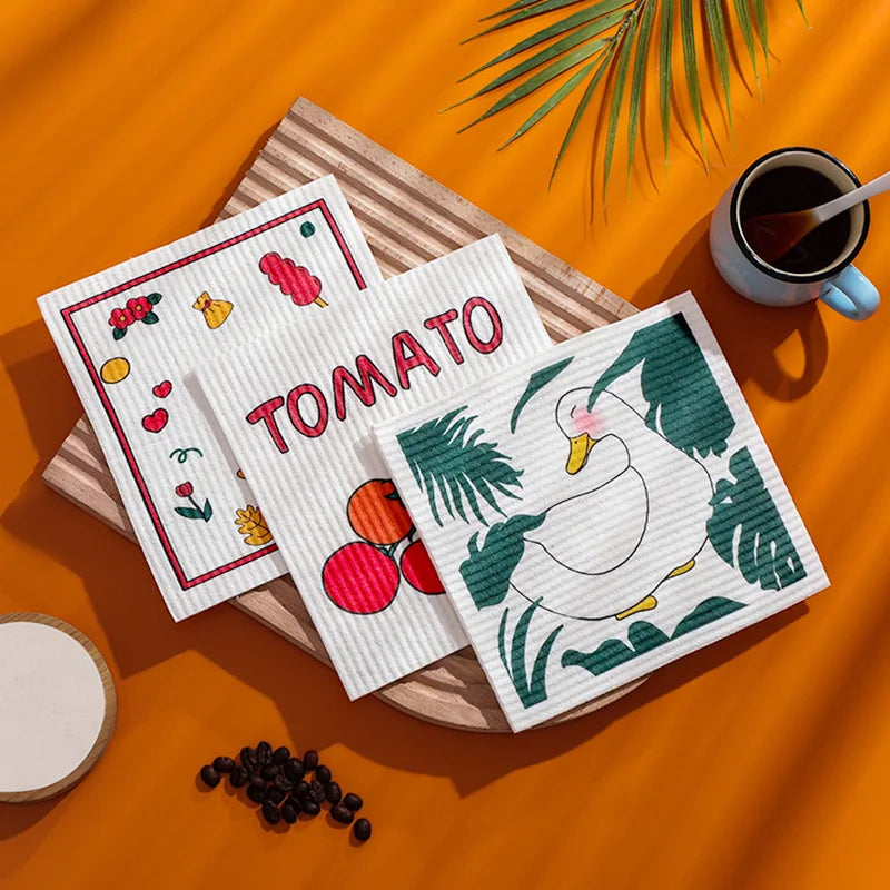 Germany Cotton Pulp Cellulose Sponge Kitchen Cloth