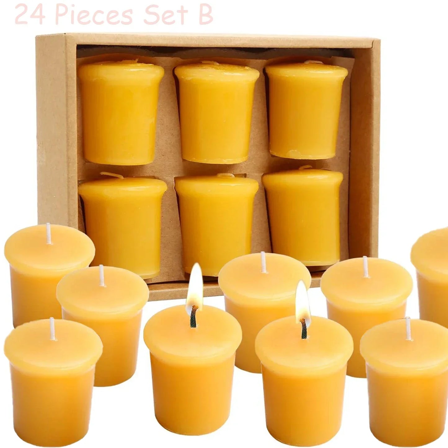 Natural Beeswax Tealight Candles – Handcrafted, Smokeless & Eco-Friendly