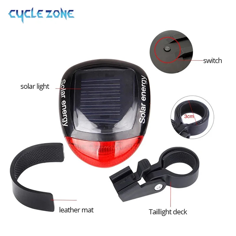 Solar Bicycle Night Riding Safety Lamp