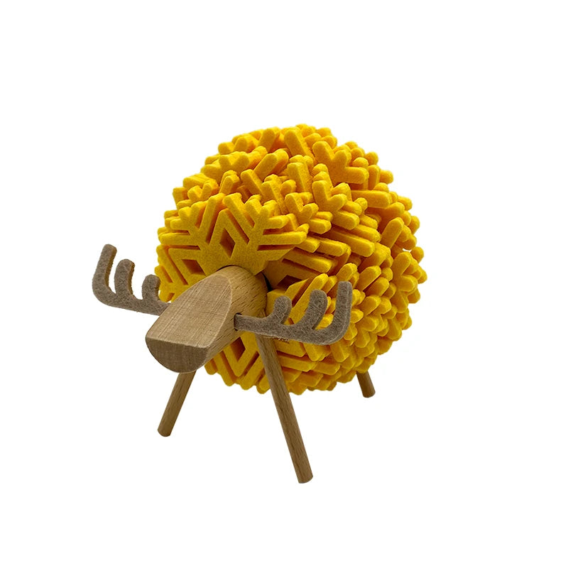 Christmas Elk-Shape Felt Coaster Set — 12pcs