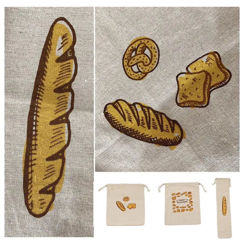 Natuurlijke linnen broodbewaarzak