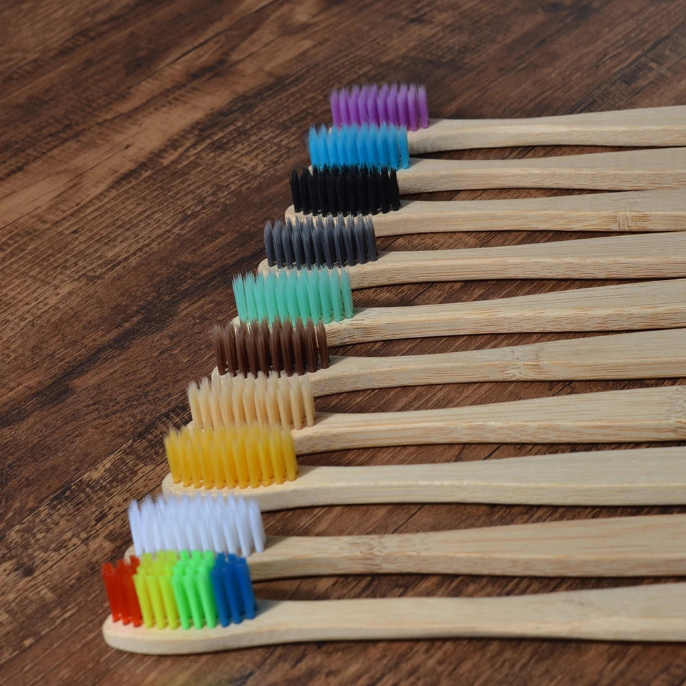 Bamboo World – 10-Piece Eco-Friendly Bamboo Toothbrush Set