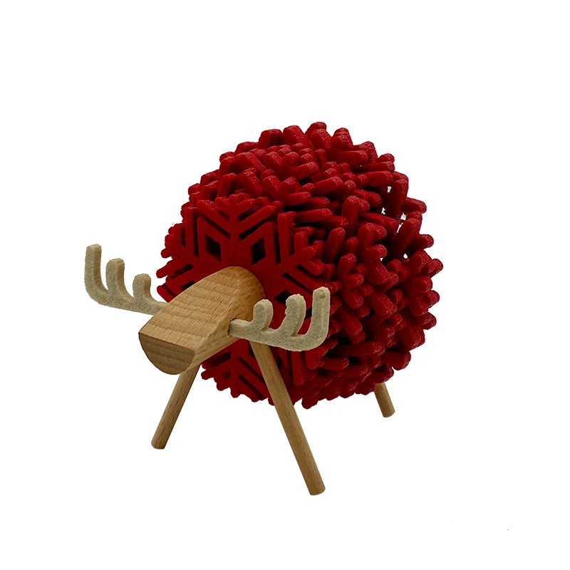 Christmas Elk-Shape Felt Coaster Set — 12pcs