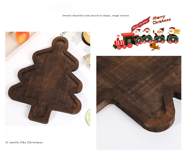 Wooden Christmas Cutlery Trays