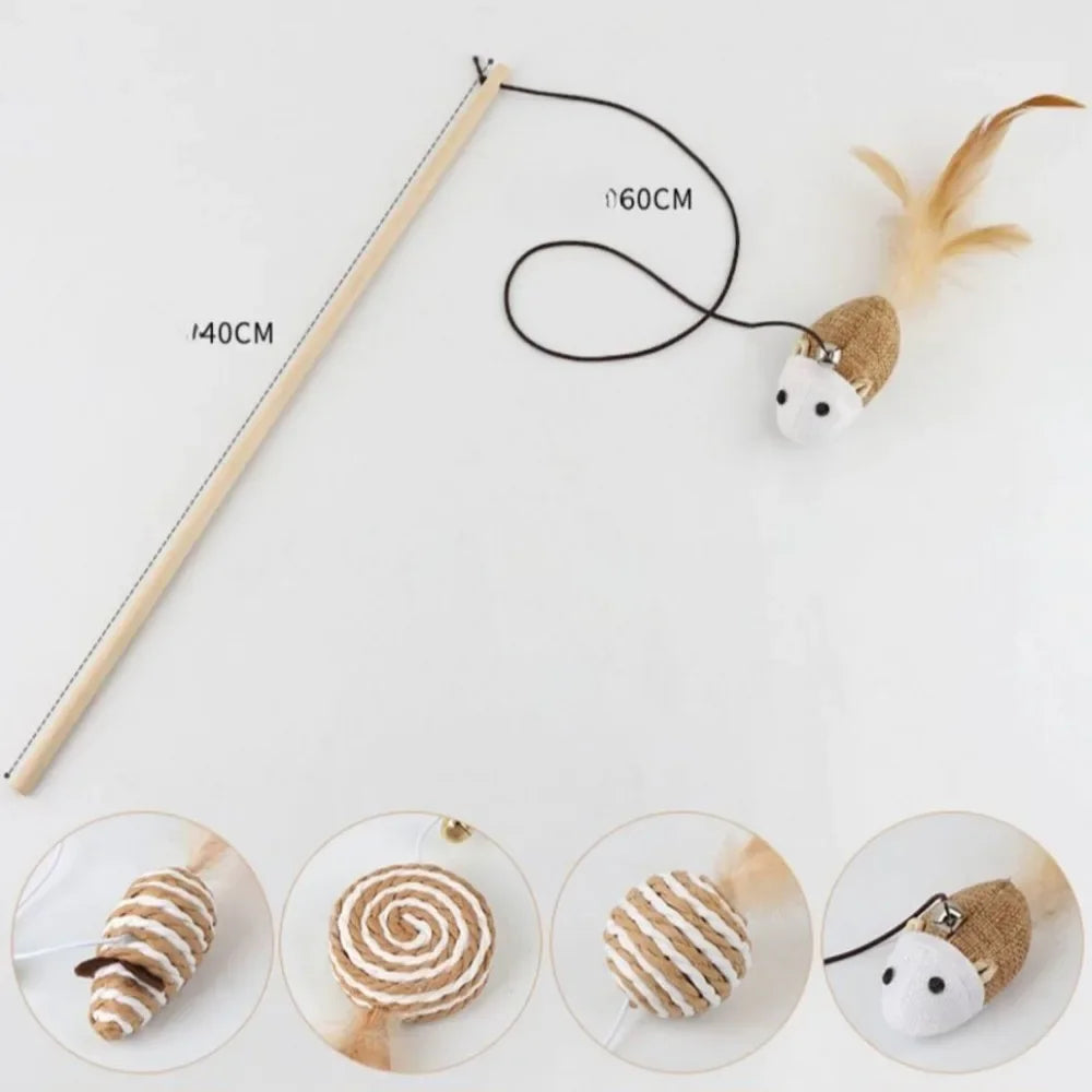 Teaser Feather Wand Toy