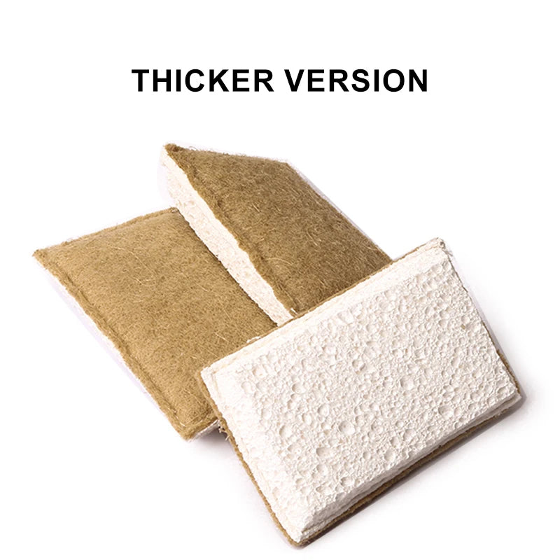 Natural Sisal & Wood Pulp Cotton Cleaning Pads  3PCS