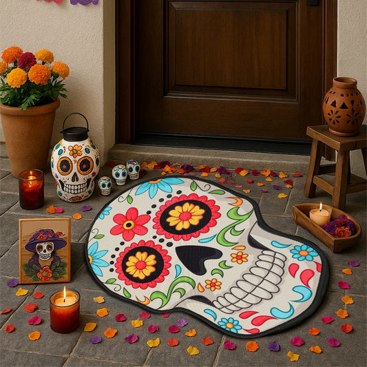 Skull Doormat – Mexican Day of the Dead & Halloween Entrance Rug
