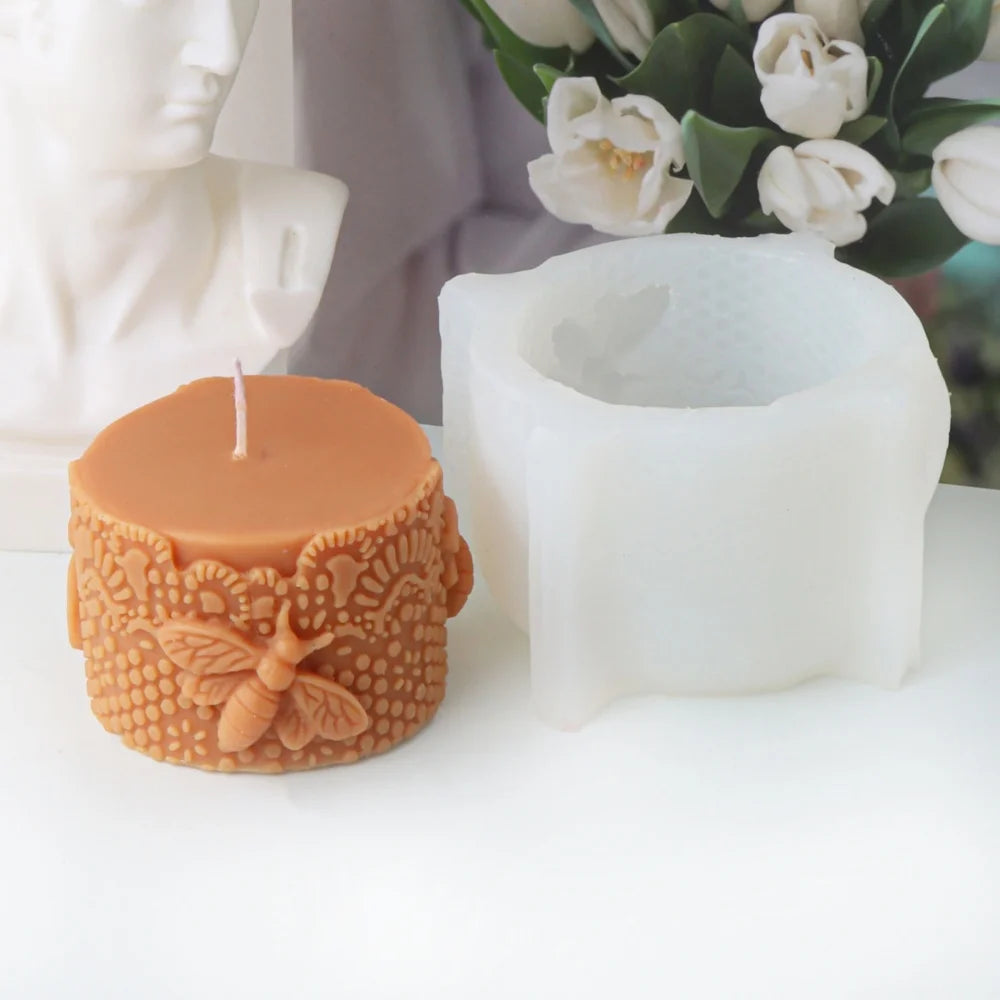 Honeybee Beehive Soybean Wax Pillar Mold