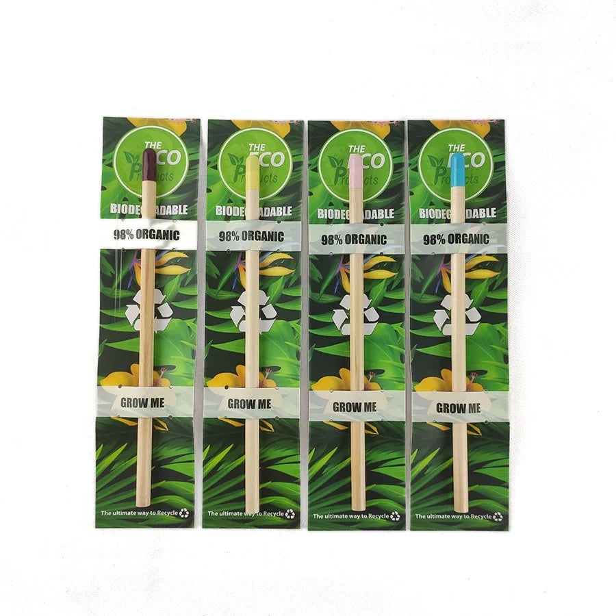 Plantable Wooden Pencils – With Flower, Herb & Vegetable Seeds