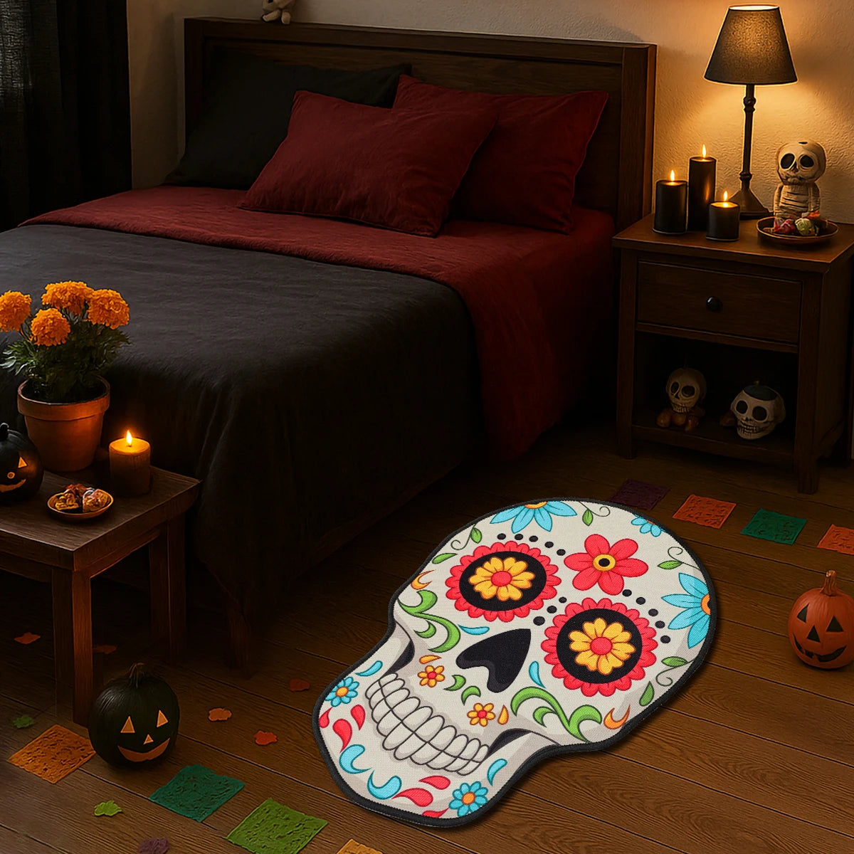 Skull Doormat – Mexican Day of the Dead & Halloween Entrance Rug