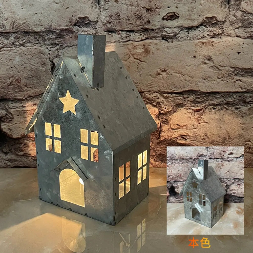 Nordic Hollowed-Out Small House Candle Holder