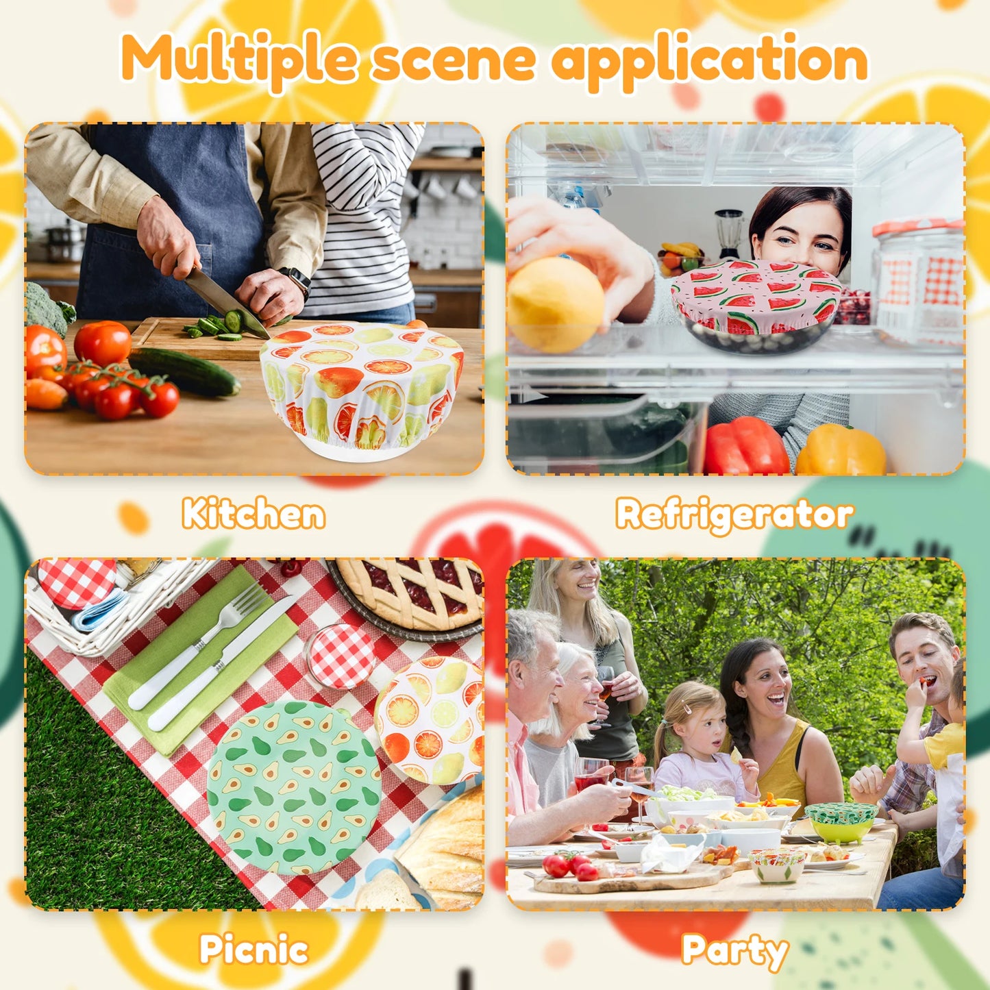 Herbruikbare katoenen komhoezen - set van 10 | Ecologische voedselopslag 