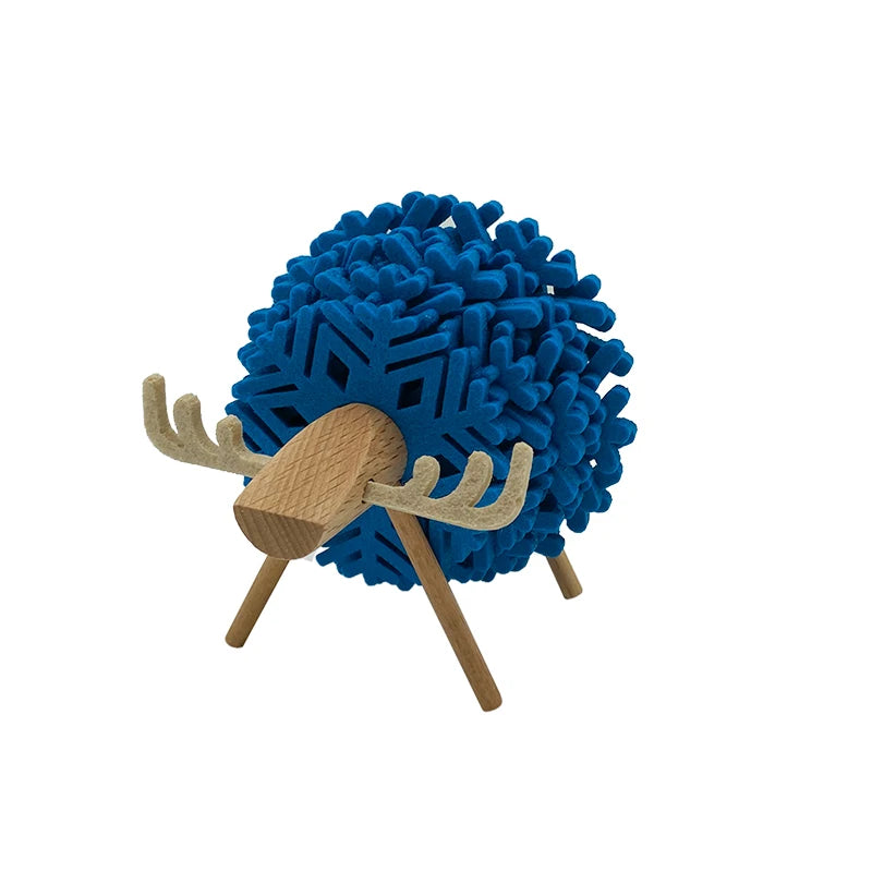 Christmas Elk-Shape Felt Coaster Set — 12pcs