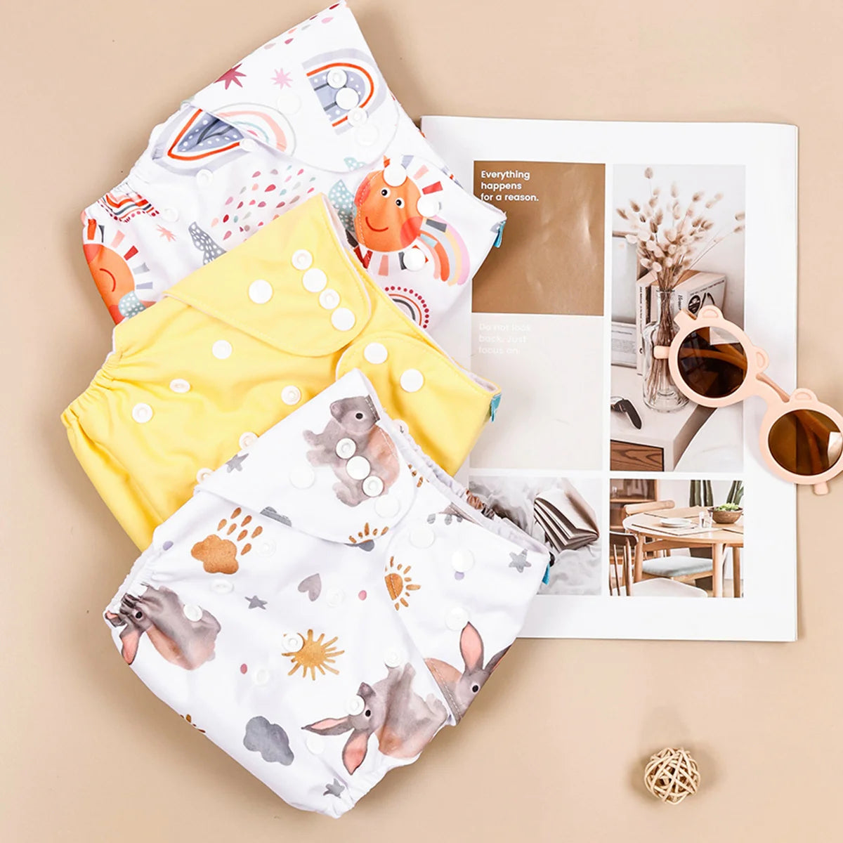 Reusable Cloth Diapers – 3 pcs Set