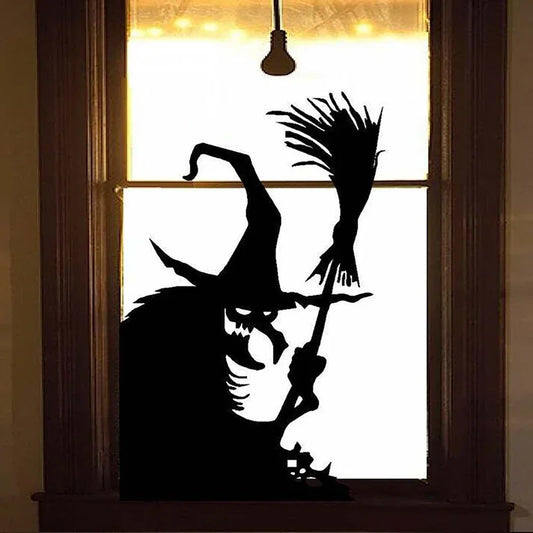 Halloween Scary Witch Door Window Decoration Sticker