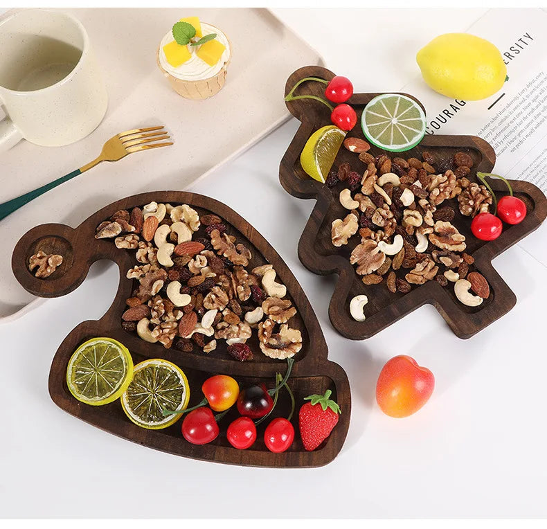 Wooden Christmas Cutlery Trays
