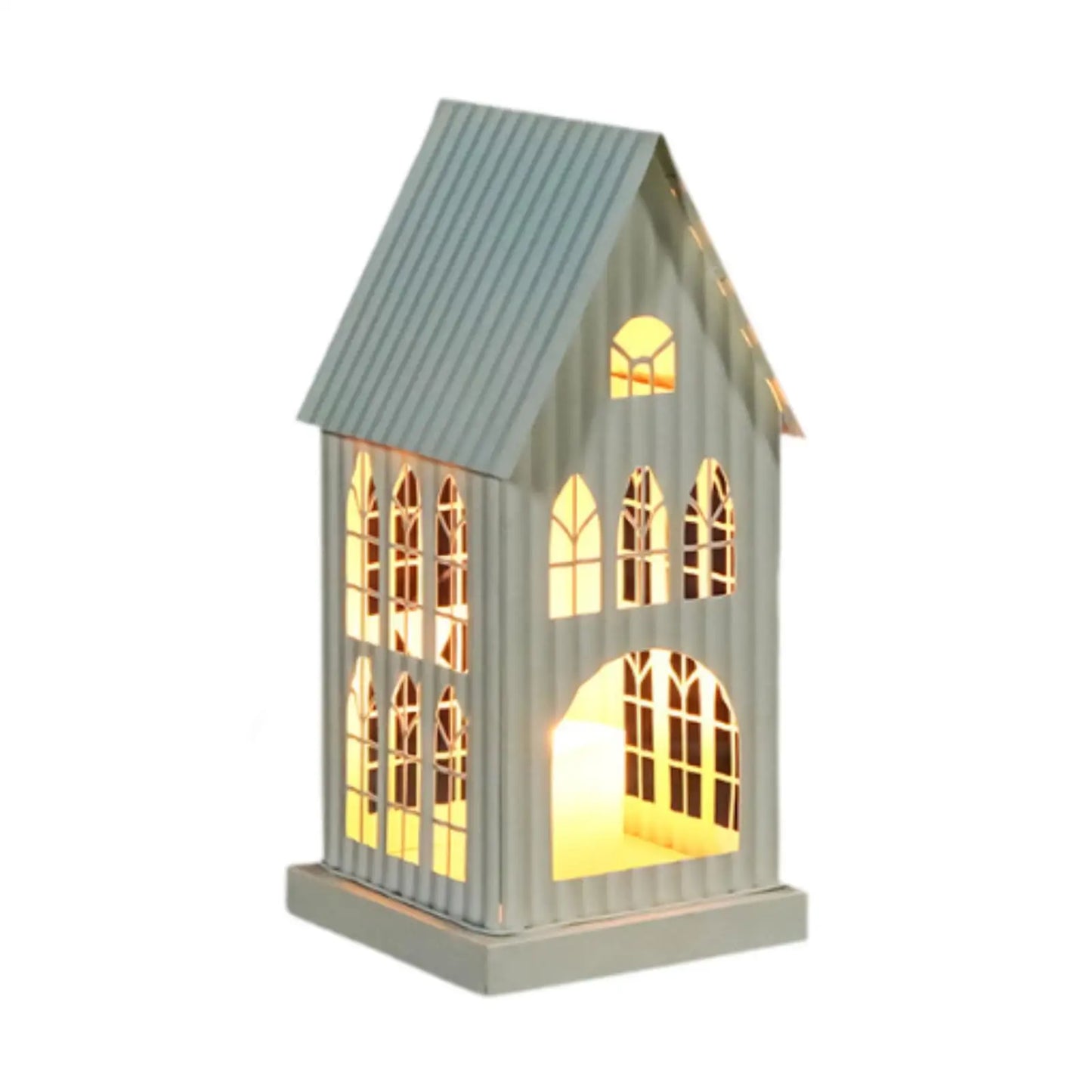 Rustic Village House Candle Holder – Iron Tealight Lantern