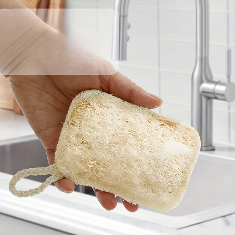 Natural Loofah Dish Sponge – Plant-Fiber Kitchen Scrubber