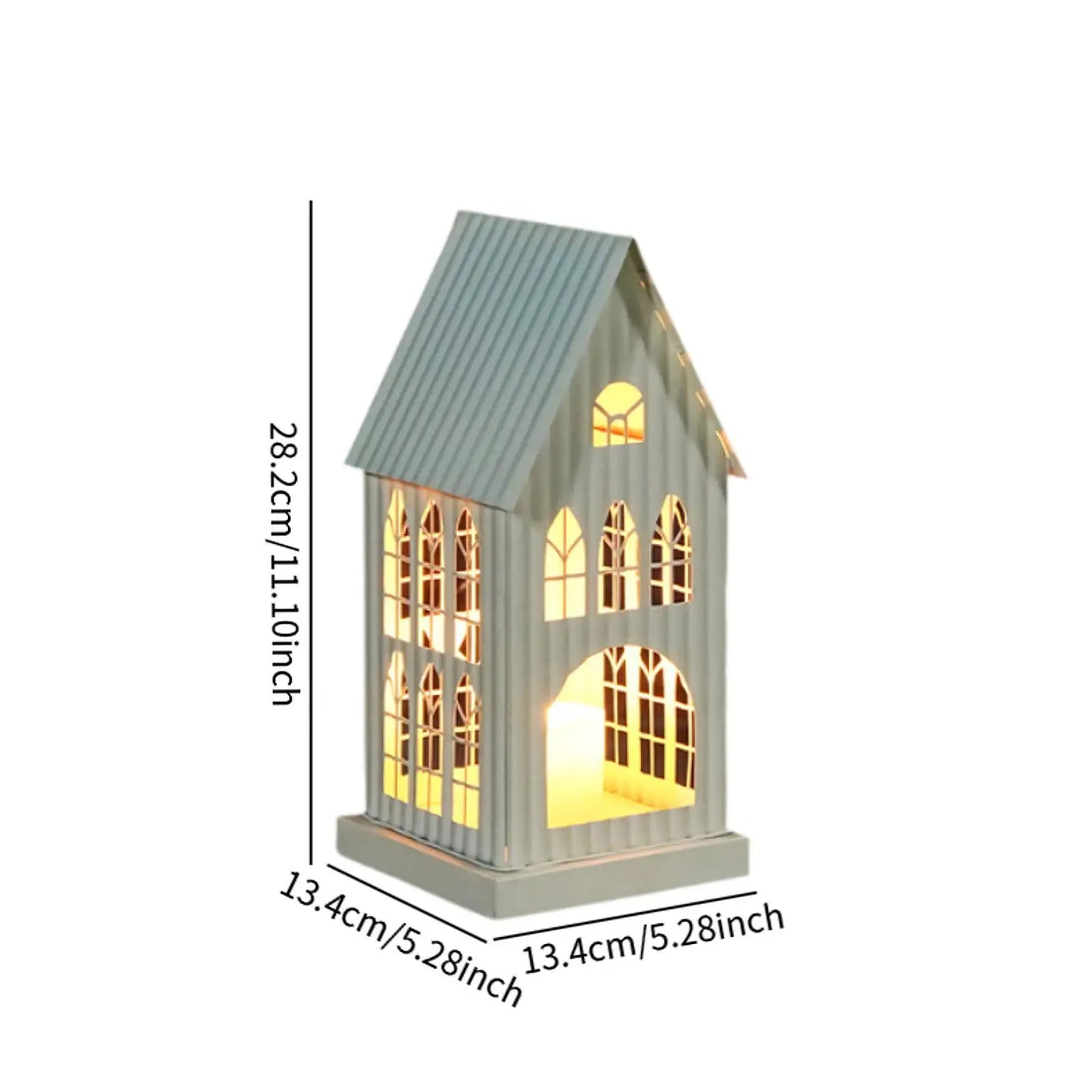 Rustic Village House Candle Holder – Iron Tealight Lantern