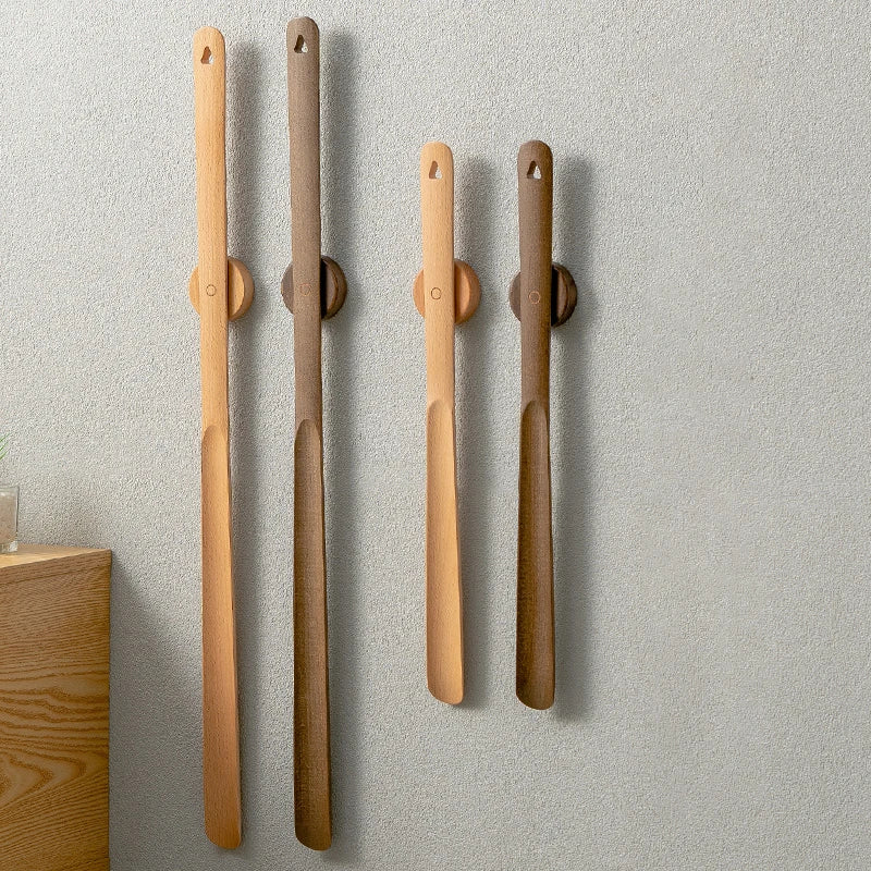 Premium Beech Wood Long Handle Shoehorn