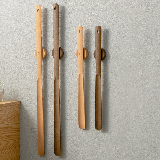 Premium Beech Wood Long Handle Shoehorn