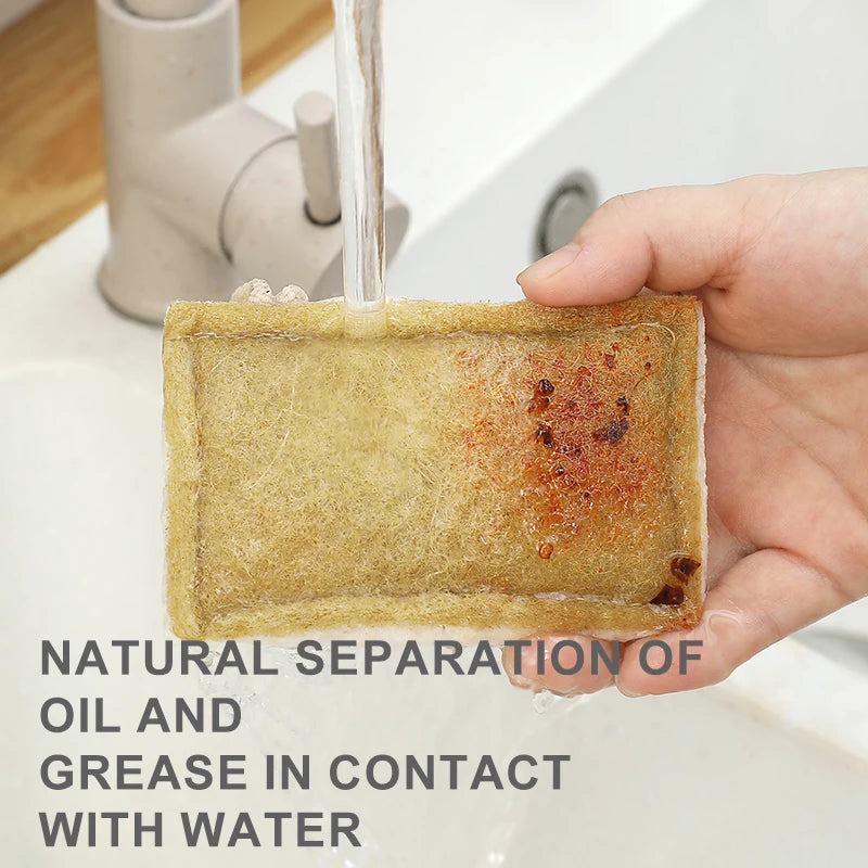 Natural Sisal & Wood Pulp Cotton Cleaning Pads  3PCS