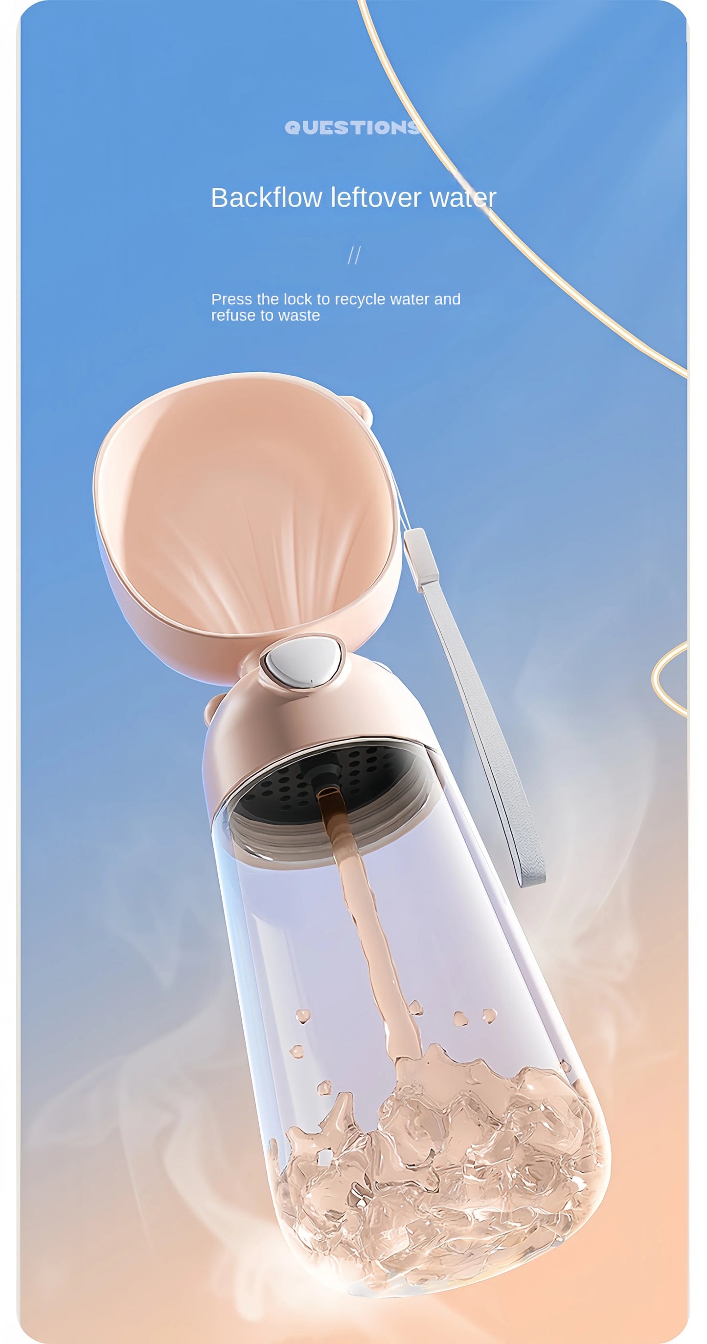 Portable Pet Water & Food Bottle – Hydration on the Go