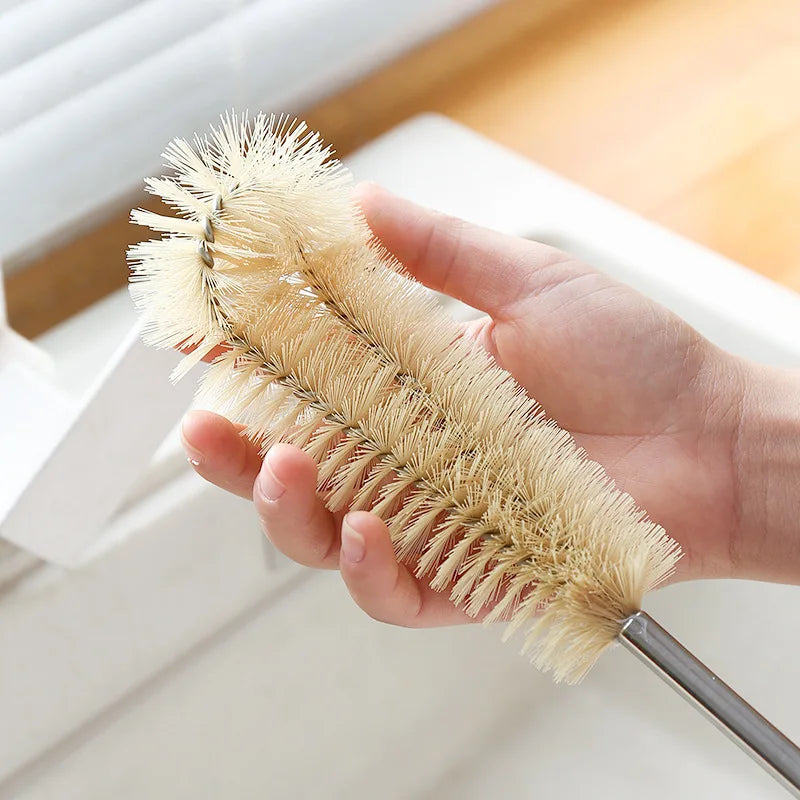 Bottle Brush Cleaner with Long Wooden Handle – For Cups, Bottles &amp; Jugs