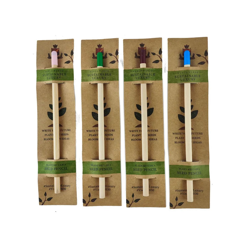 Plantable Wooden Pencils – With Flower, Herb & Vegetable Seeds