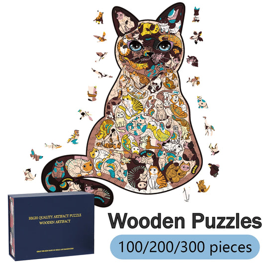 Wooden Puzzles for Adults, 100/200/300 Pieces