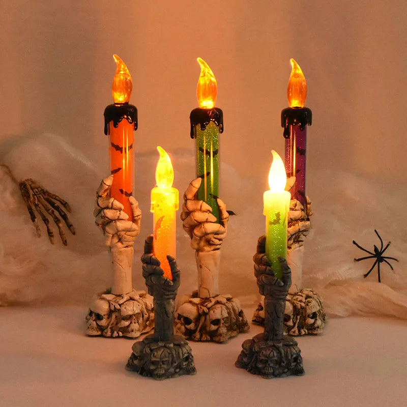 Halloween LED Skeleton &amp; Ghost Hand Candle