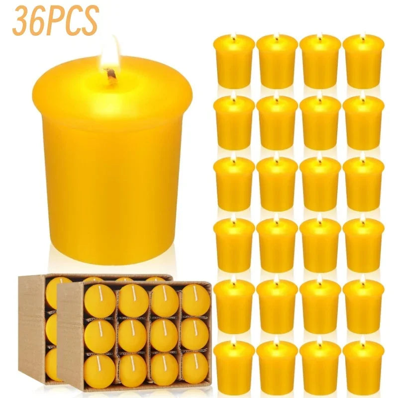 Natural Beeswax Tealight Candles – Handcrafted, Smokeless & Eco-Friendly