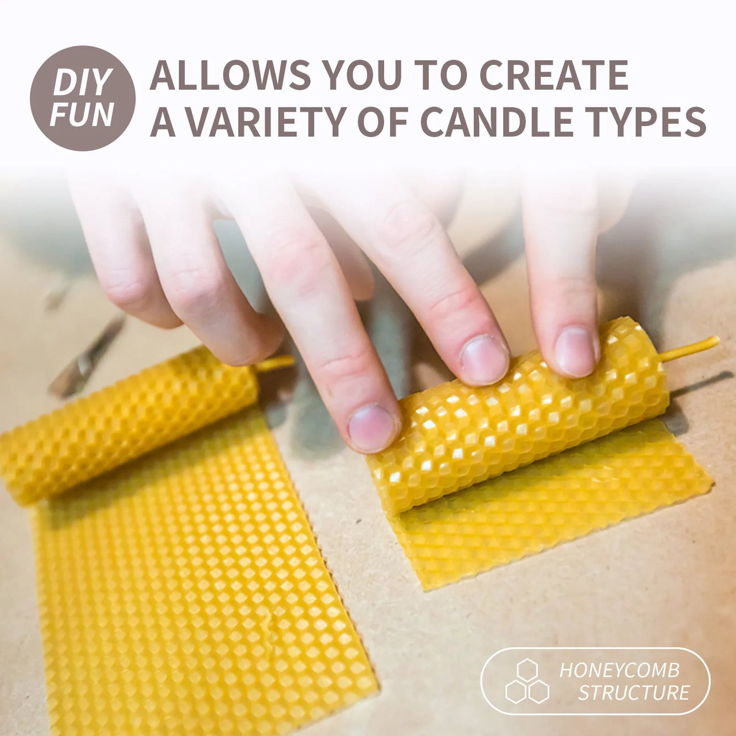 Handmade Beeswax Taper Candles – Craft Set