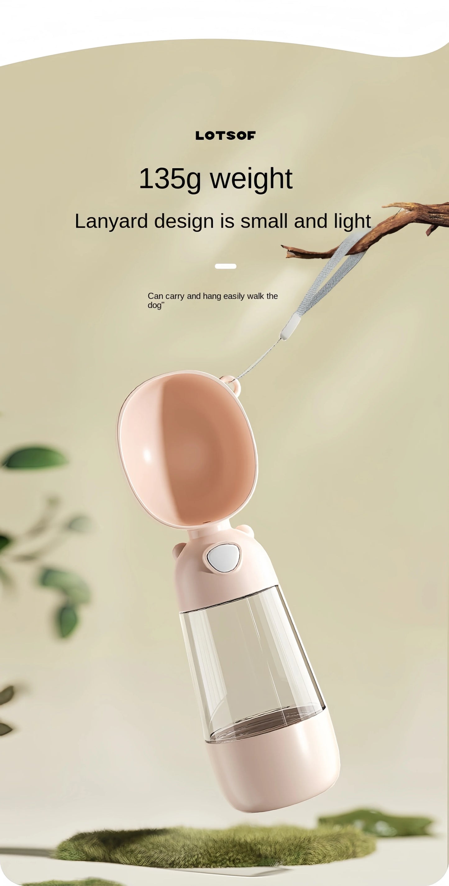 Portable Pet Water & Food Bottle – Hydration on the Go