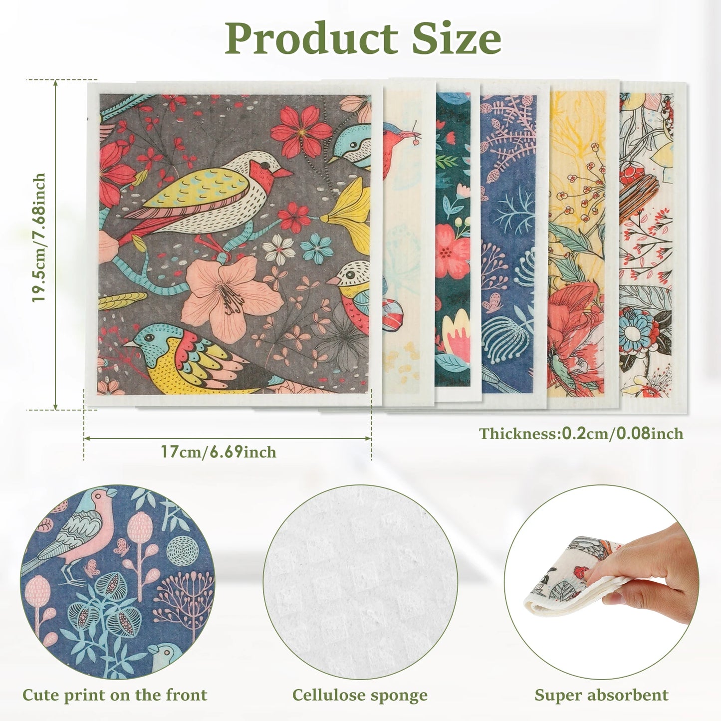 Swedish Reusable Kitchen Towels 6pc